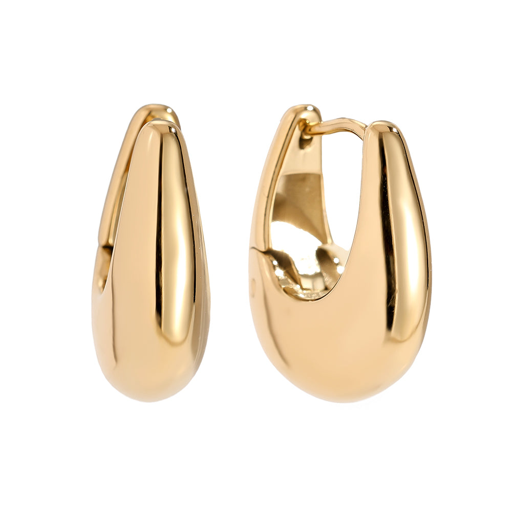 Drop Hoop Edelstahl Ohrringe