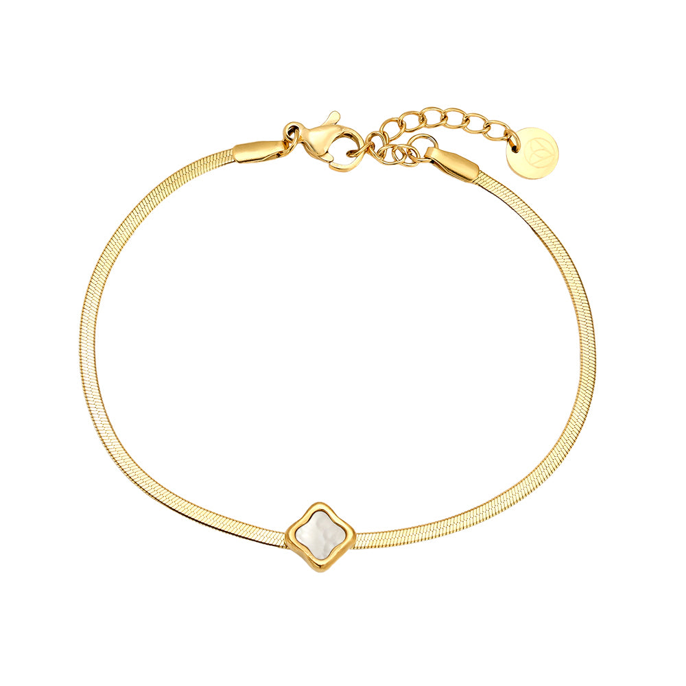 Shell Flower Edelstahl Armband
