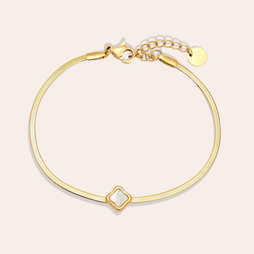 Shell Flower Edelstahl Armband