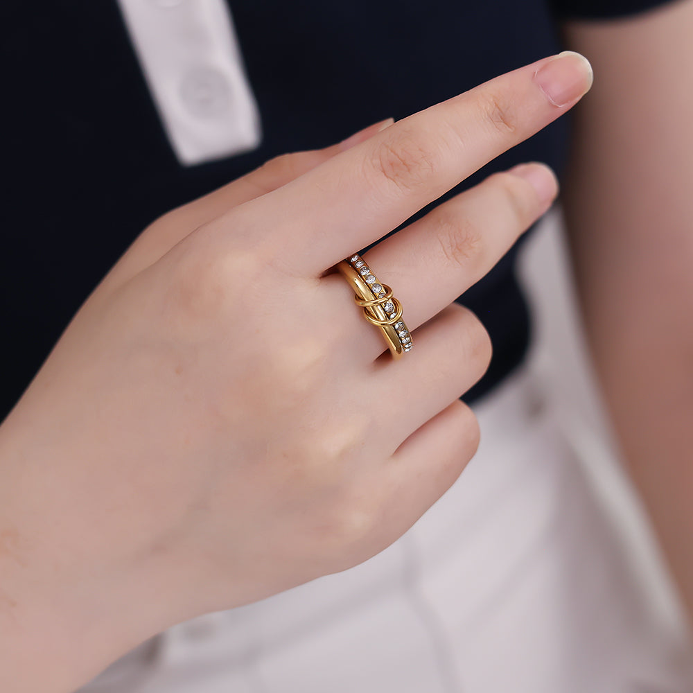 Goldene Verbindung Ring
