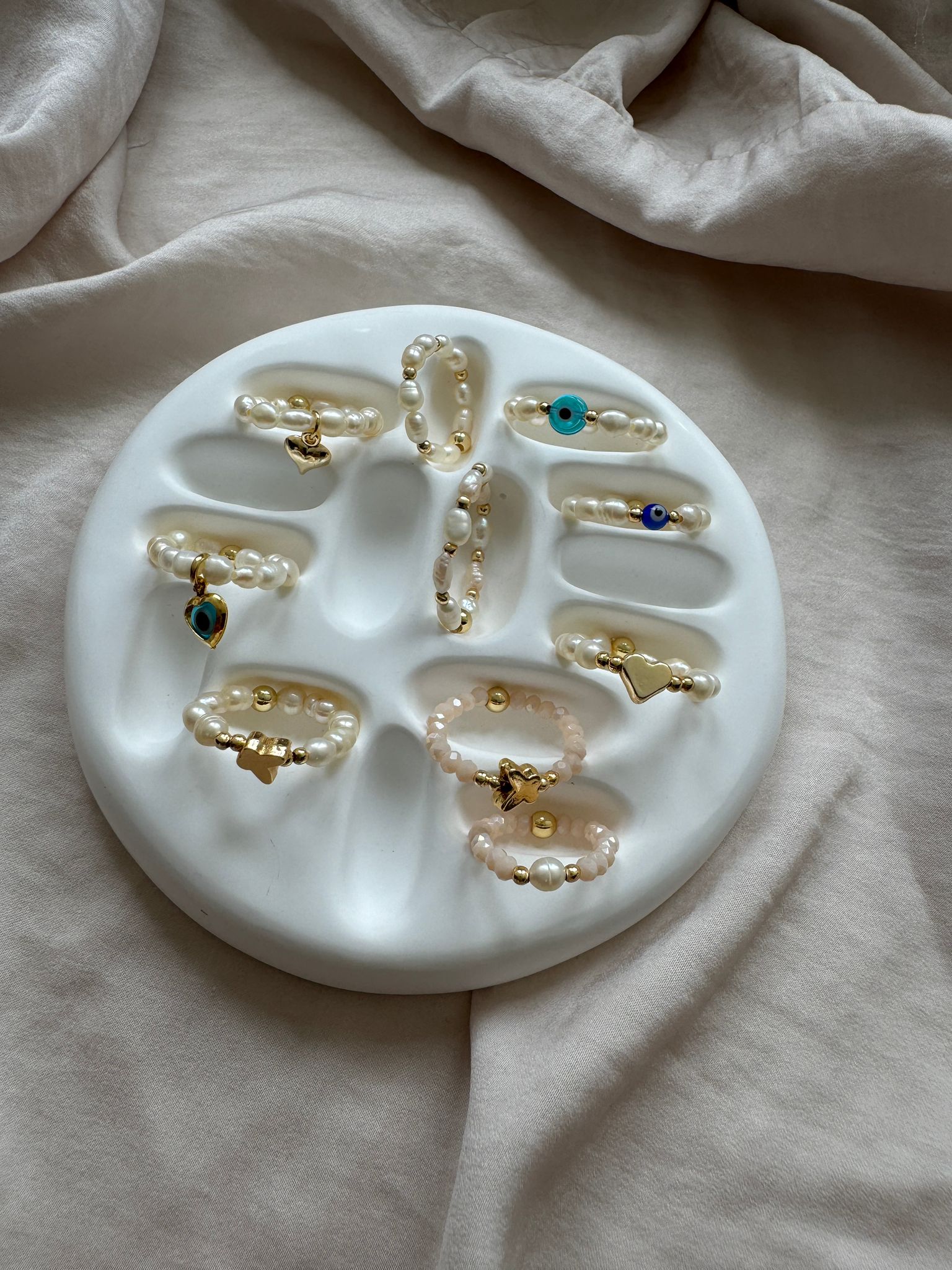 Süßwasserperlen Charm Ringe