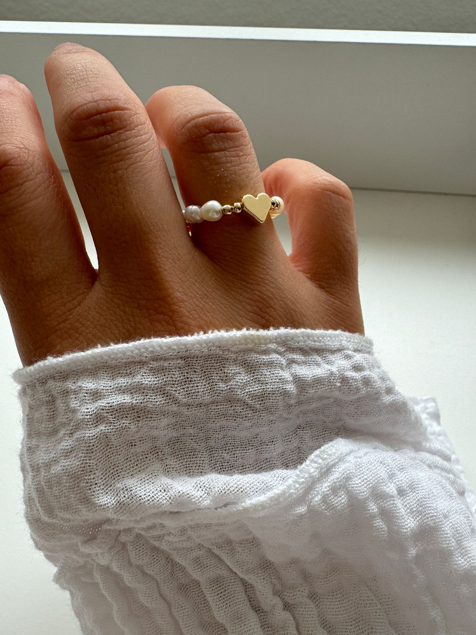 Süßwasserperlen Charm Ringe