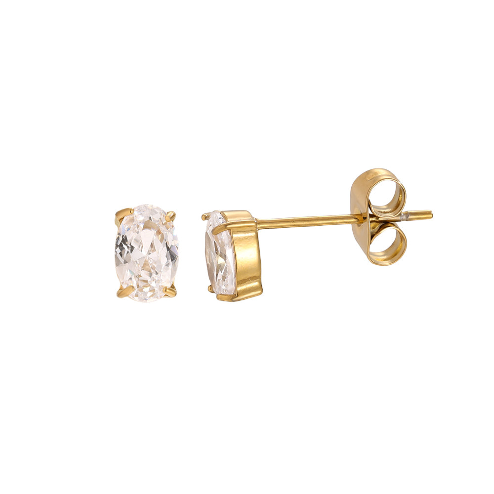 Single Oval Ohrringe