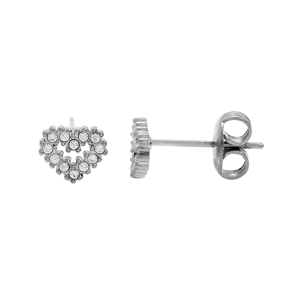 Mini Glitzerherz Ohrringe