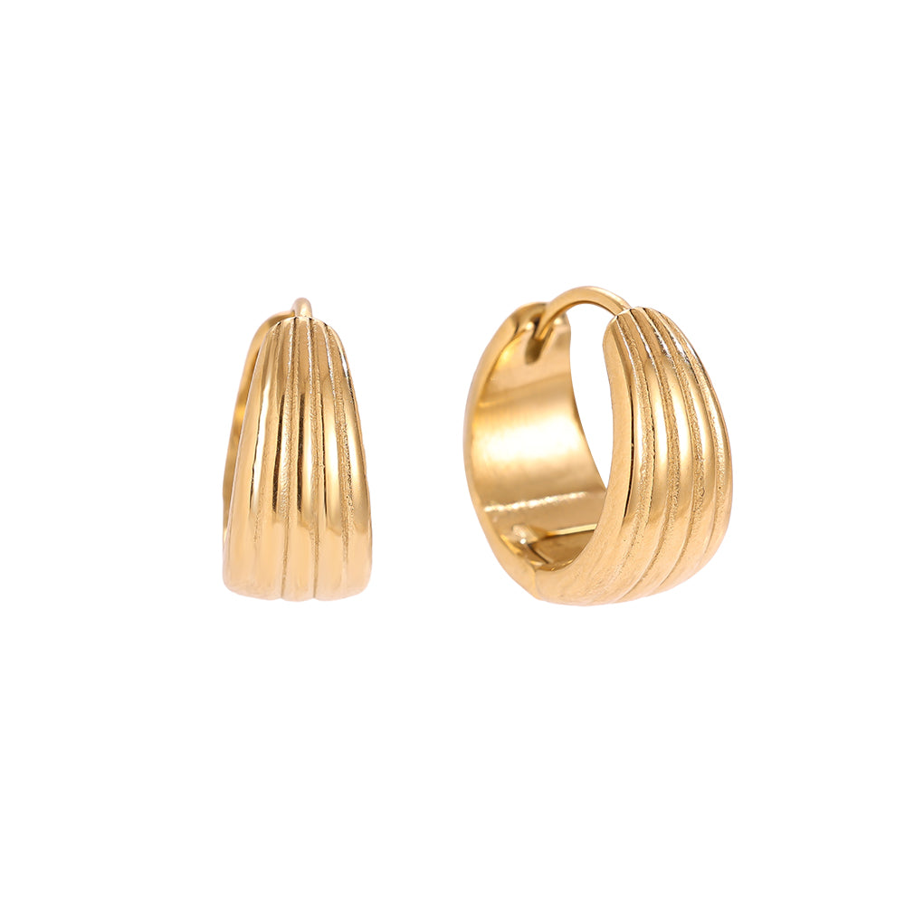 Golden Flow Hoop Ohrringe