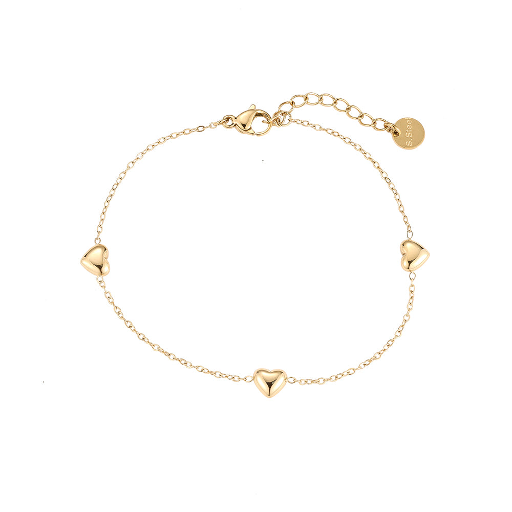 Drei-Herzen Armband