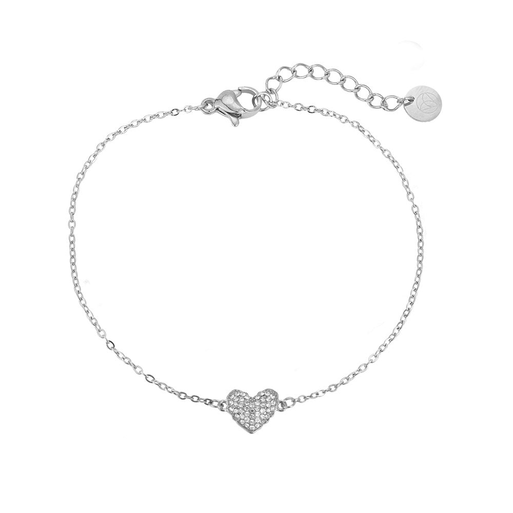 Herzglanz Silber Armband
