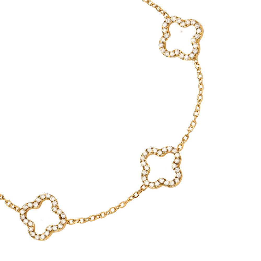 Drei-Clover Glanz Armband
