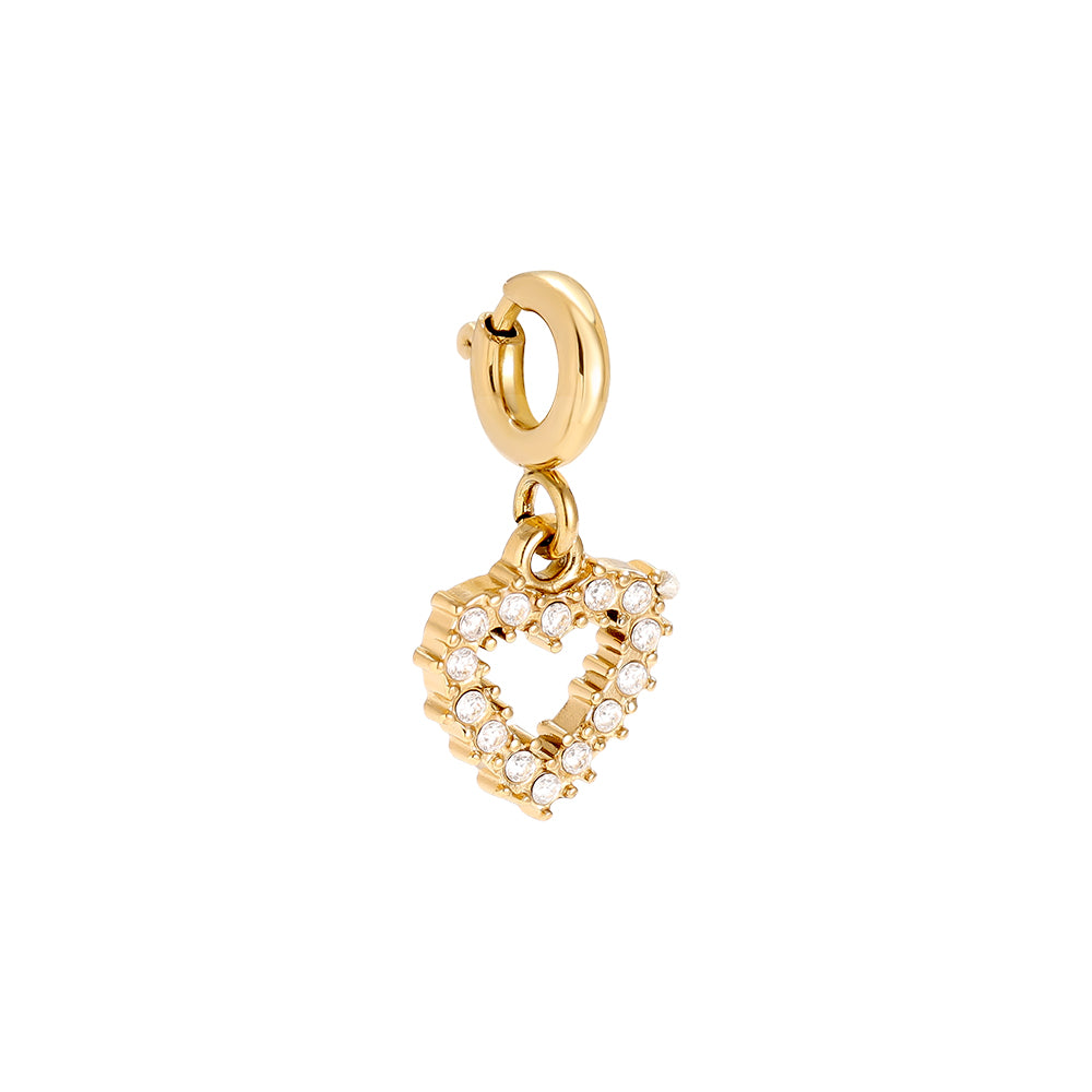Kristall Herz Charm