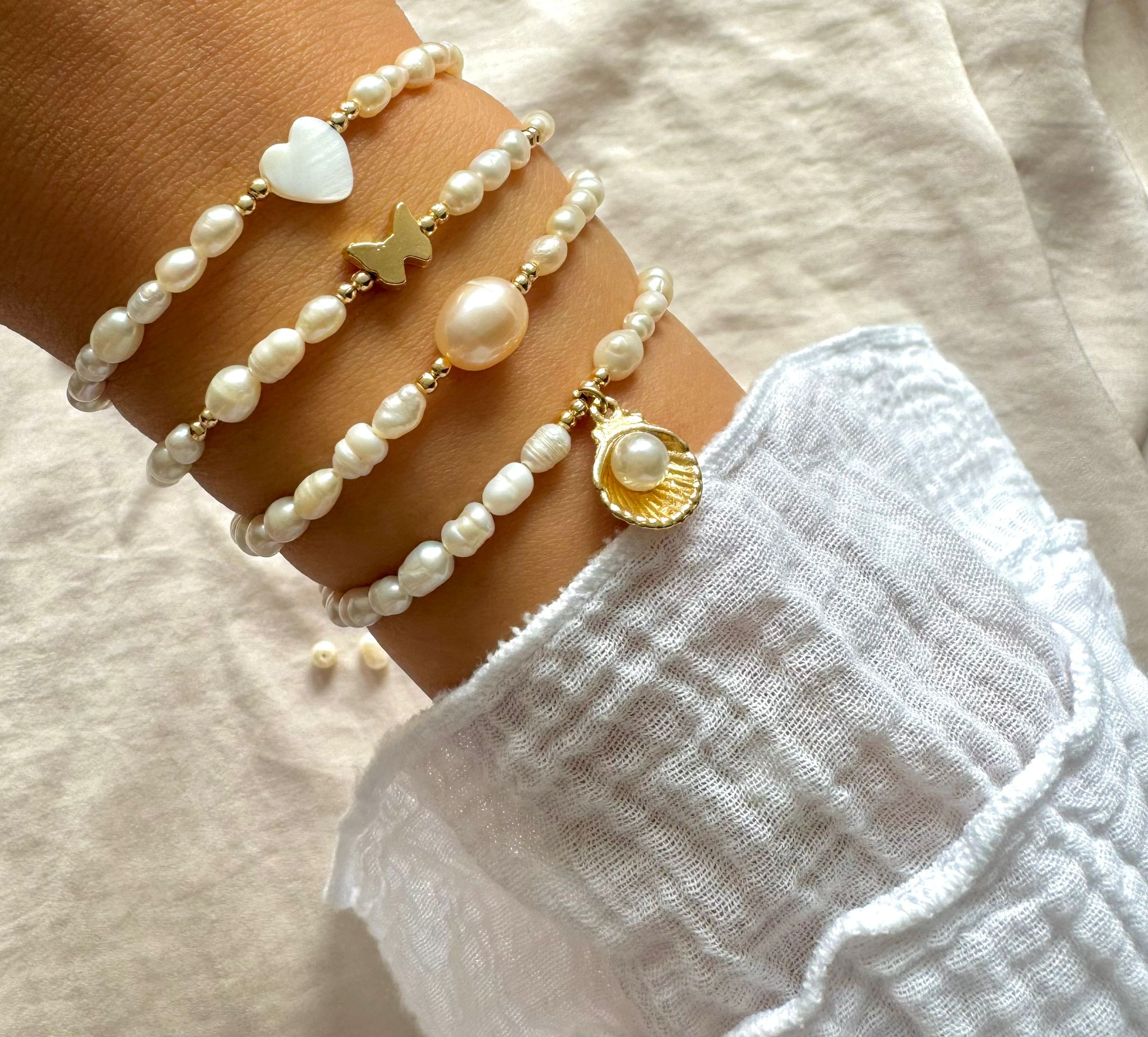 Süßwasser Perlenmagie Armband