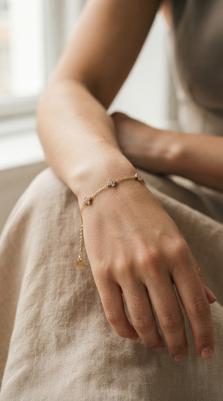 Funkelnde Blüten Armband