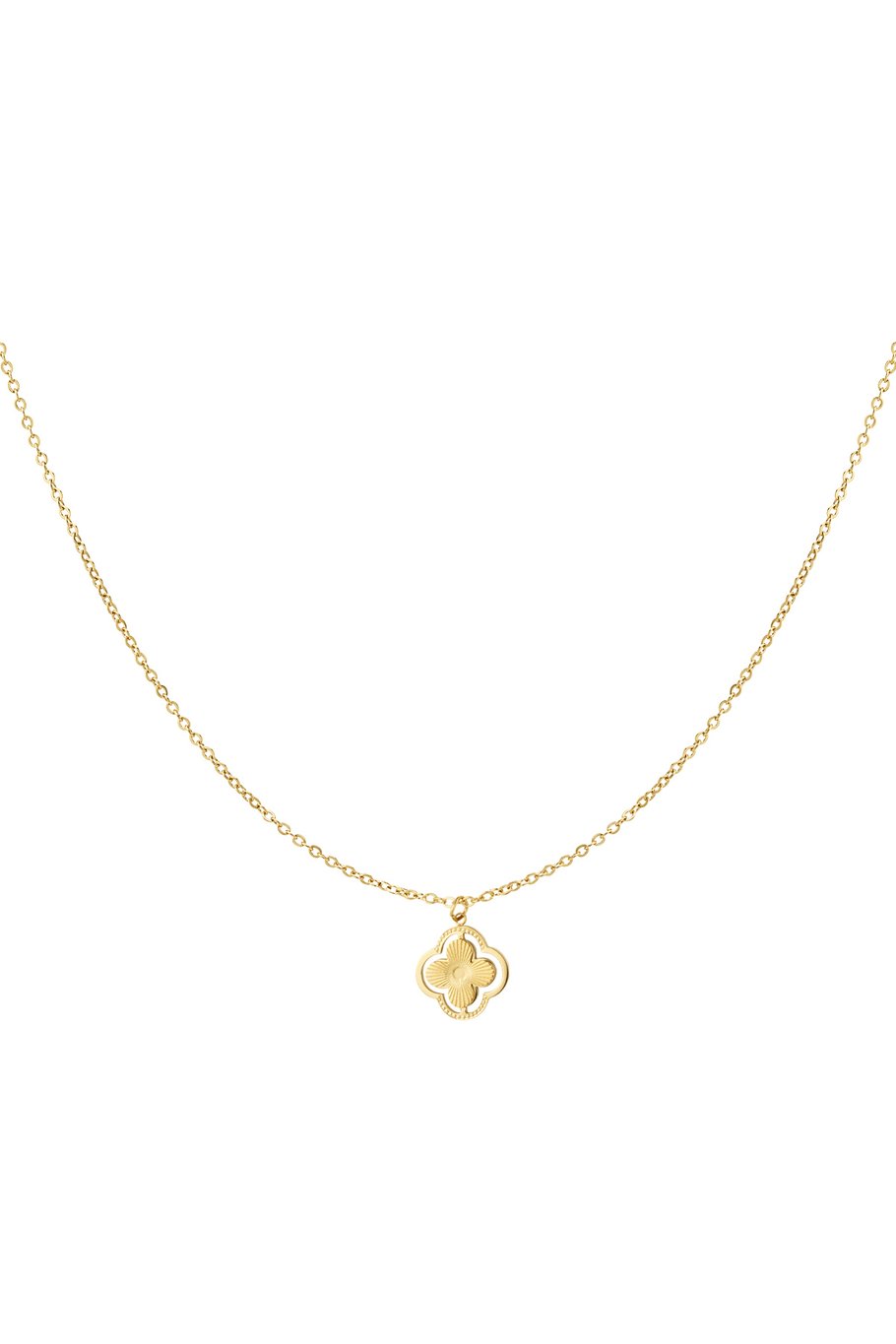 Doppel Blossom Clover Halskette