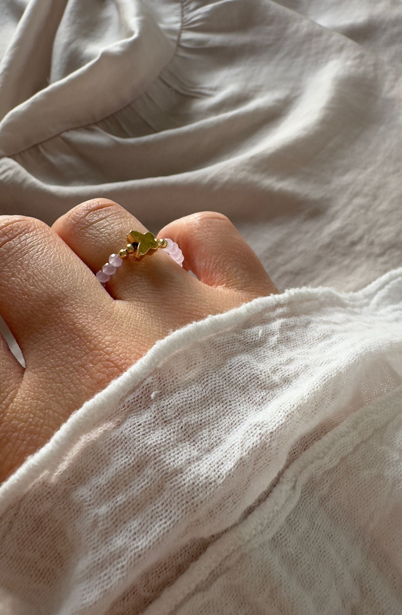 Kristall Charm Ringe