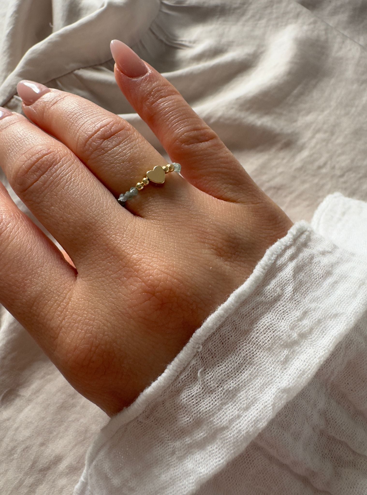 Kristall Charm Ringe