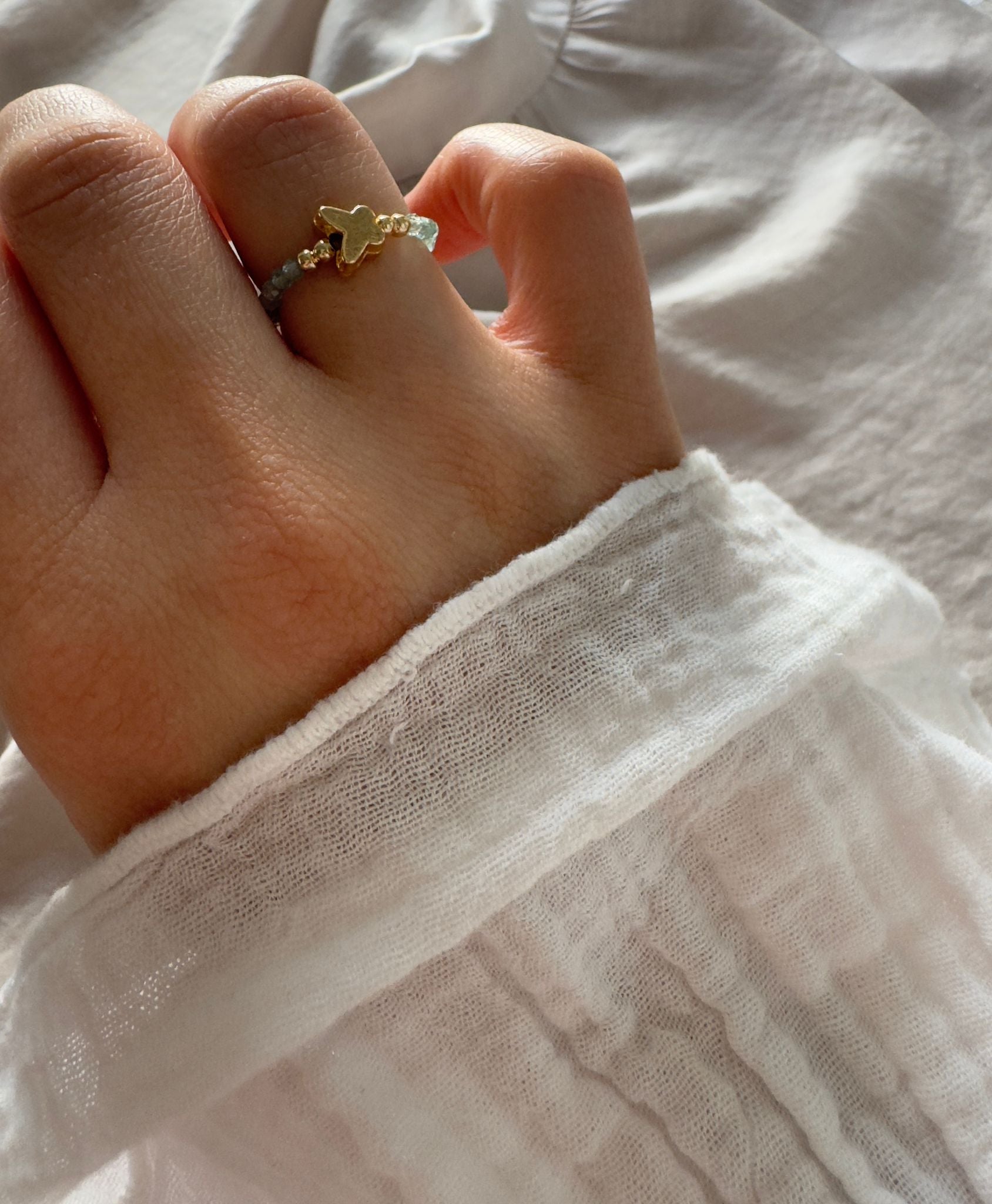 Kristall Charm Ringe
