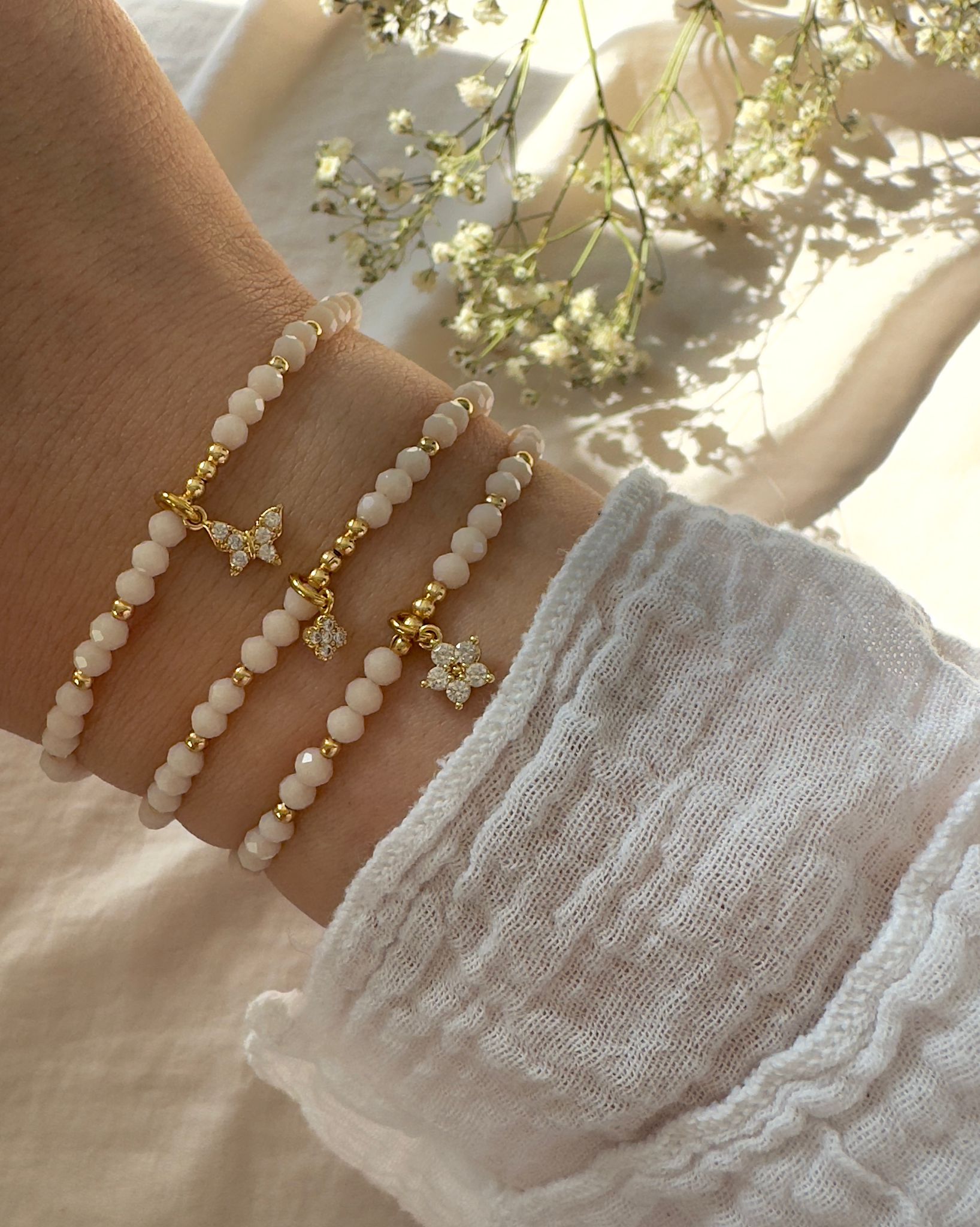 Bijou Perlen Charm Armband