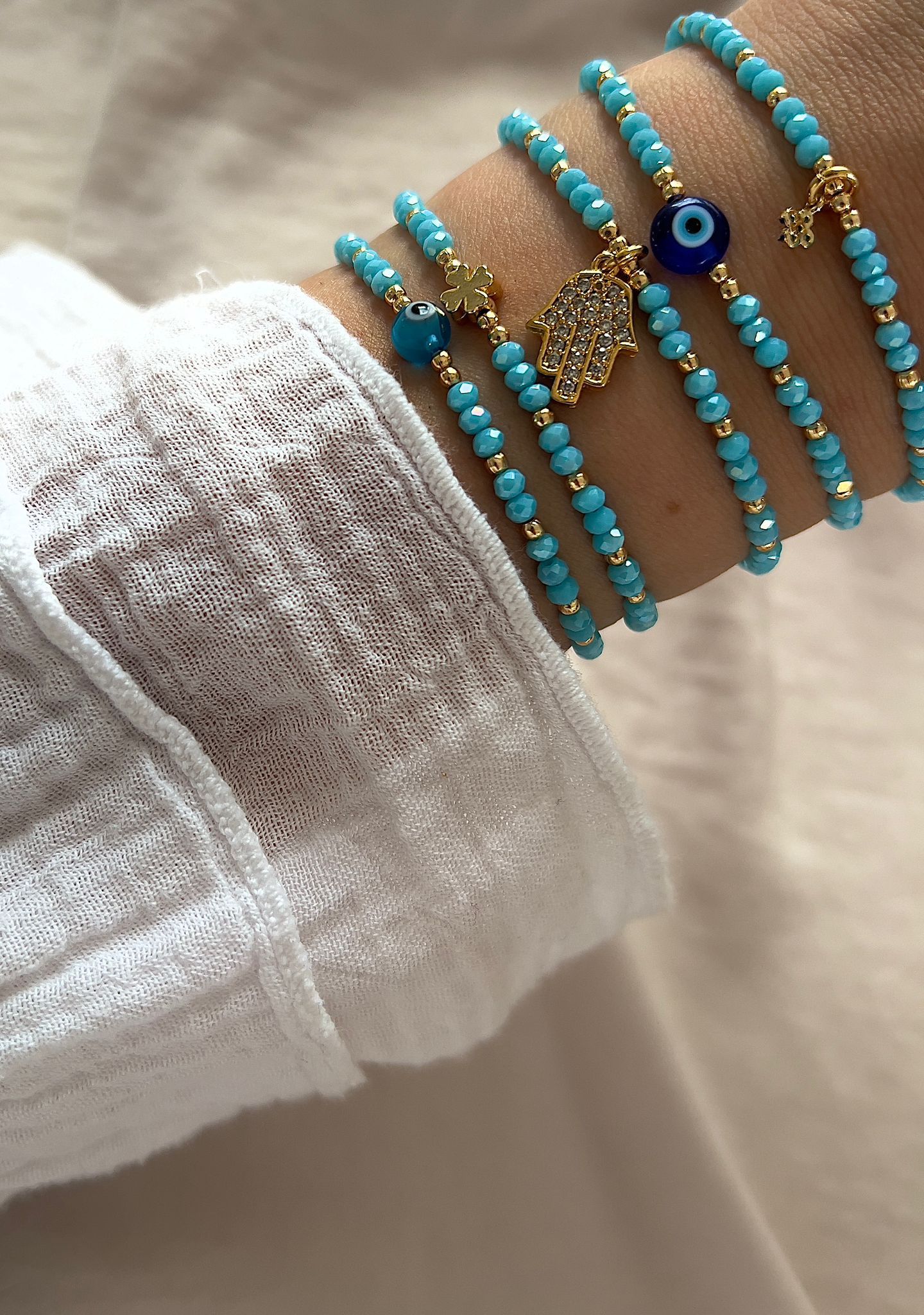 Meereskristall Perlen Armband