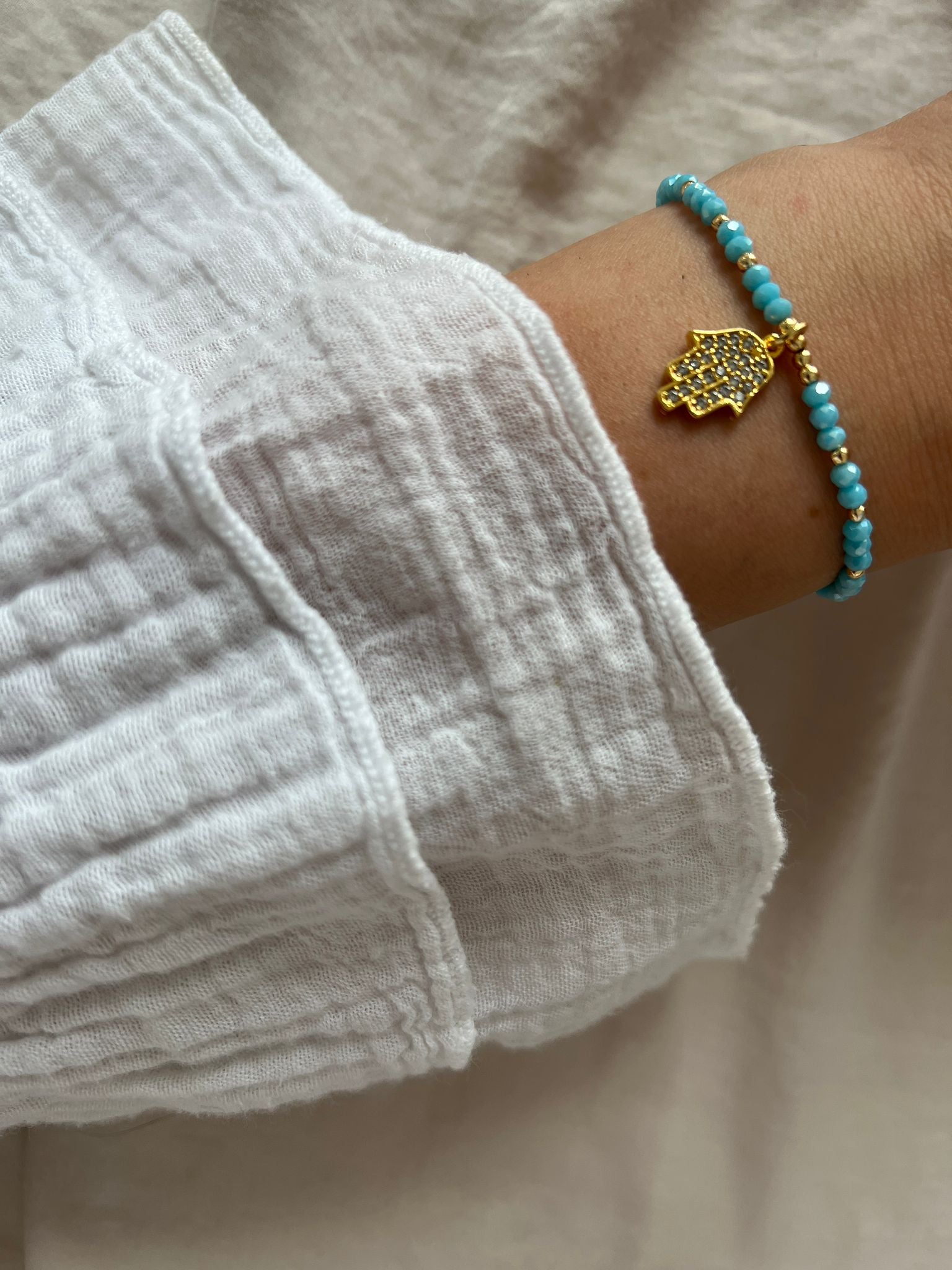 Meereskristall Perlen Armband