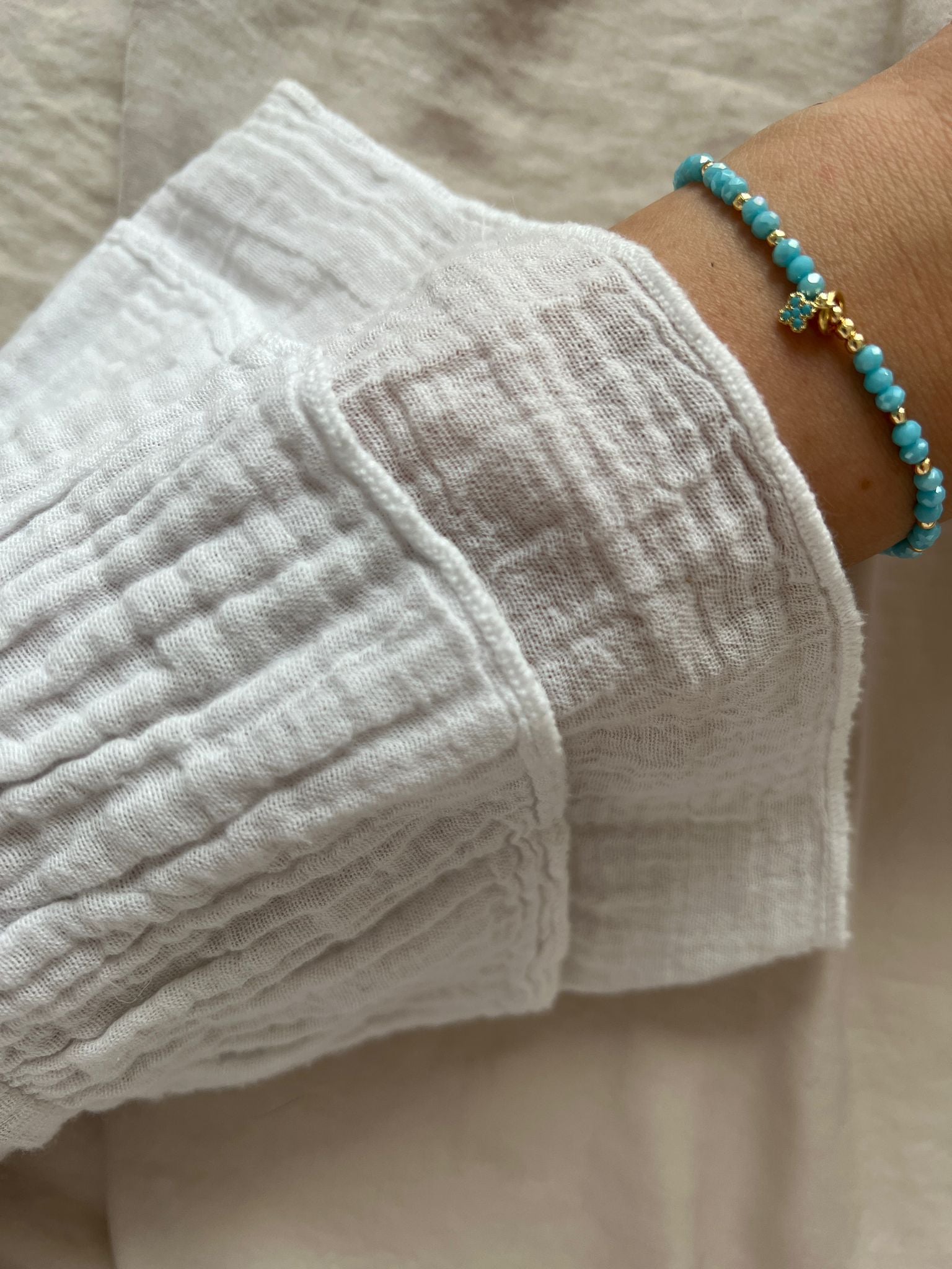 Meereskristall Perlen Armband