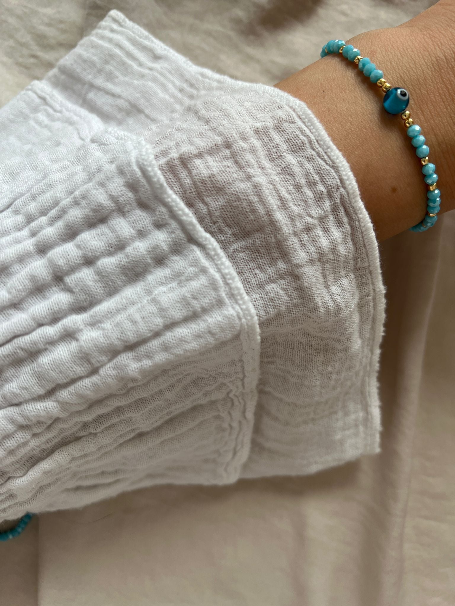 Meereskristall Perlen Armband