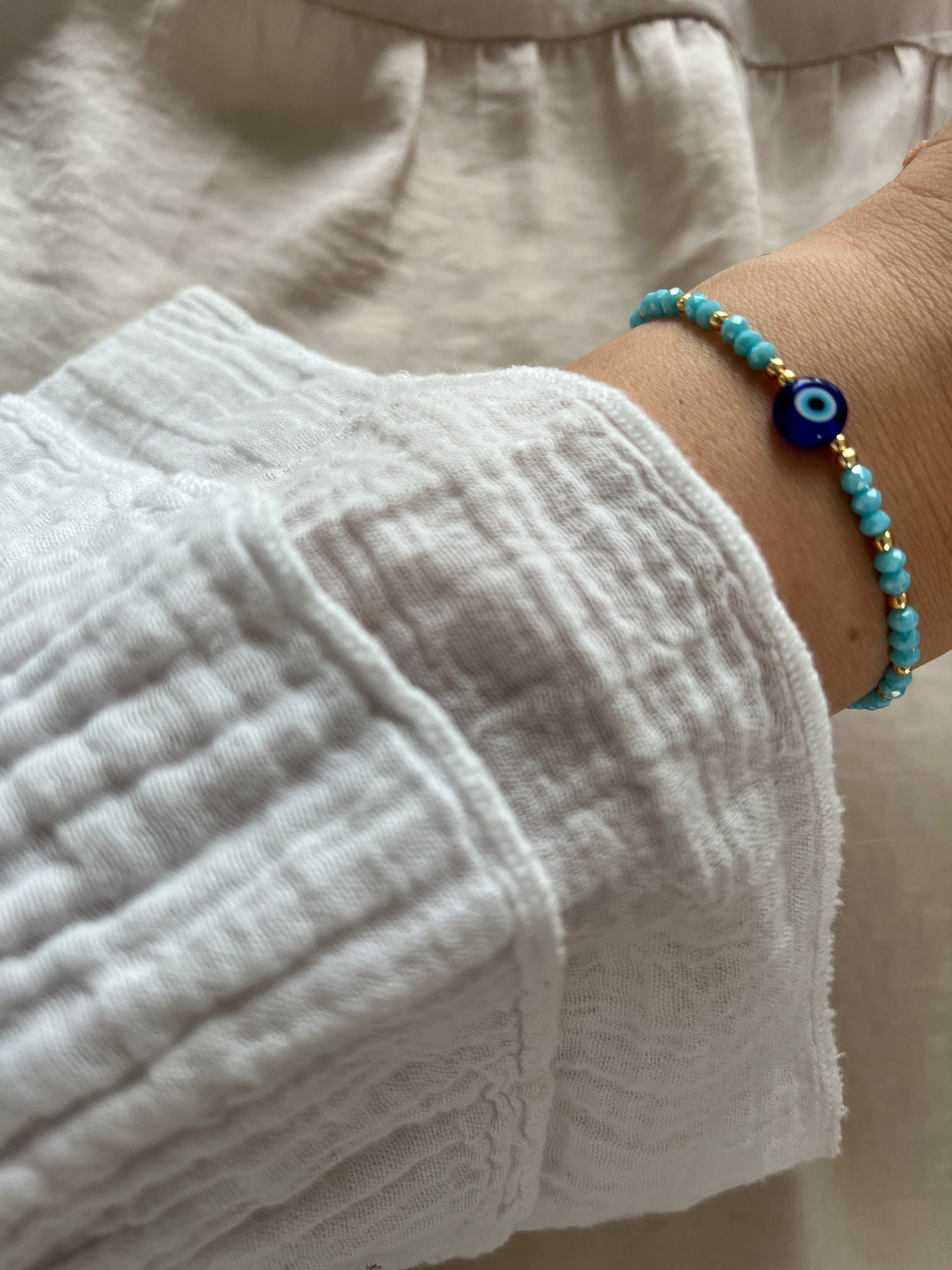 Meereskristall Perlen Armband