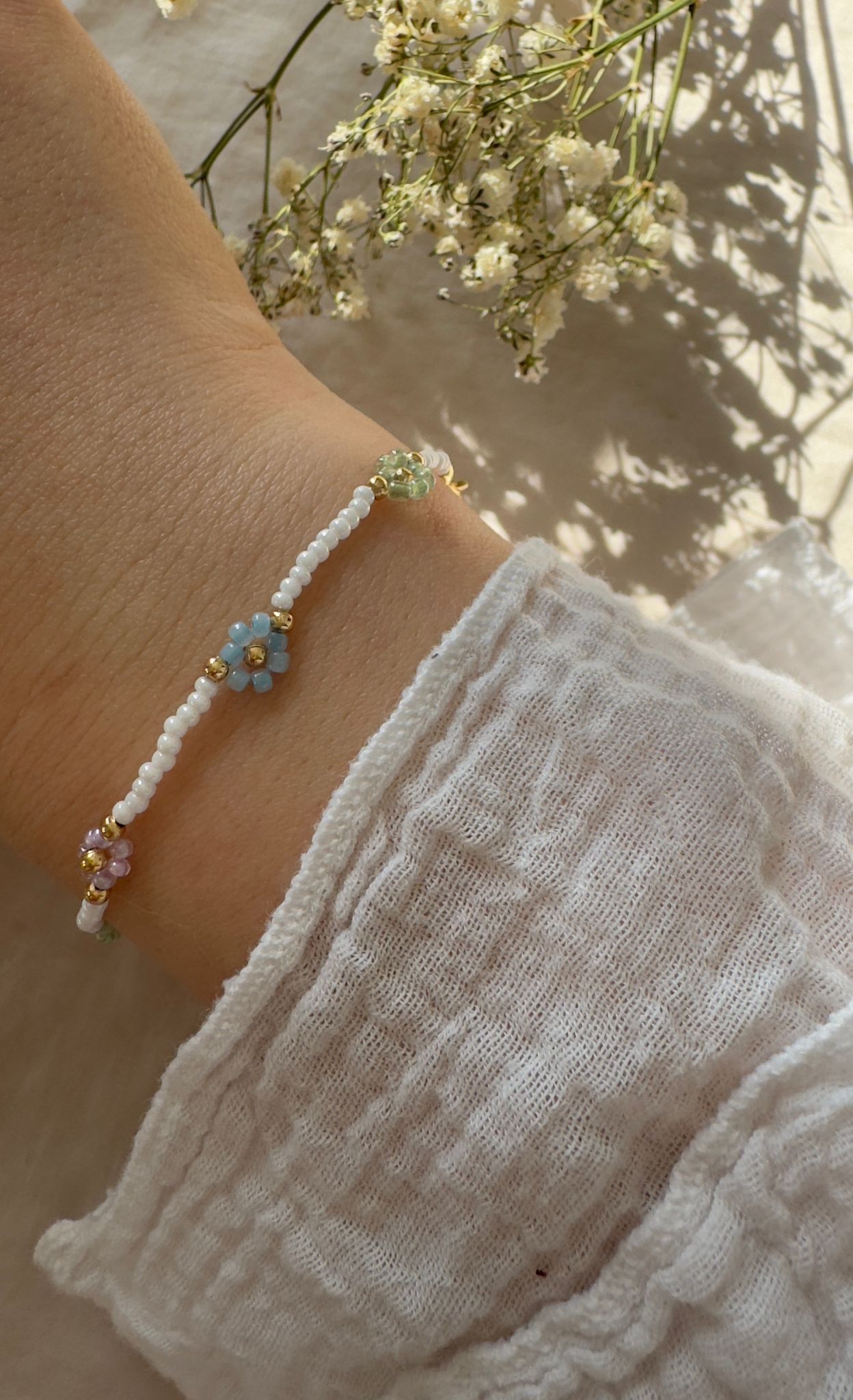 Perlenblüte Armband