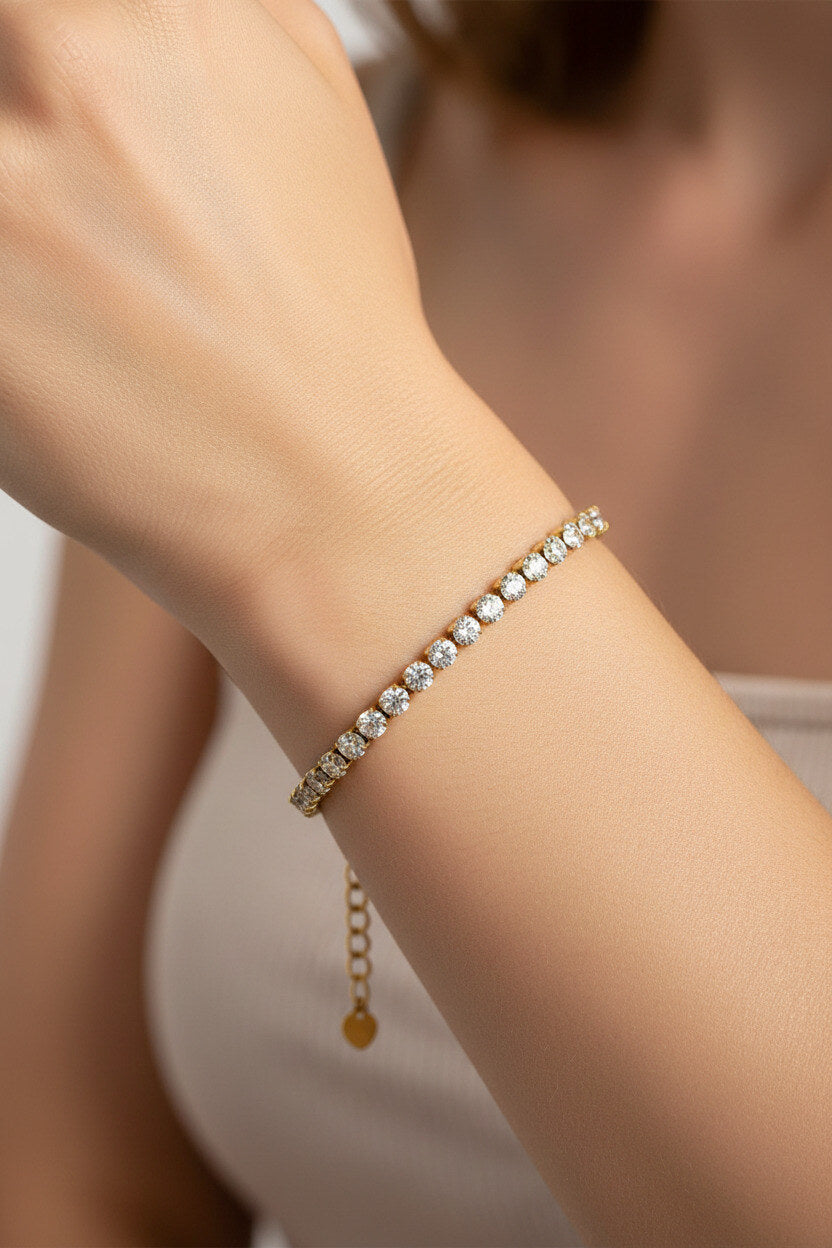 Kristall Tennis Armband